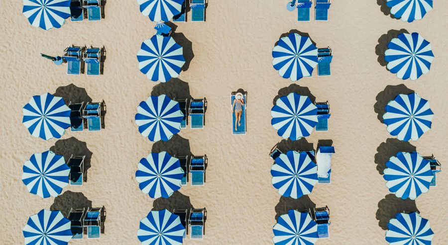 Umbrellas on a beach